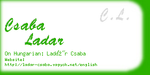 csaba ladar business card